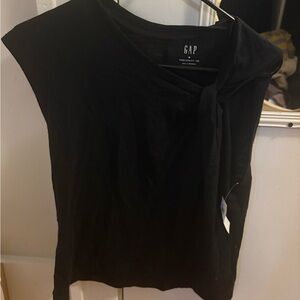 GAP Women's Twist Black Short Sleeve Top